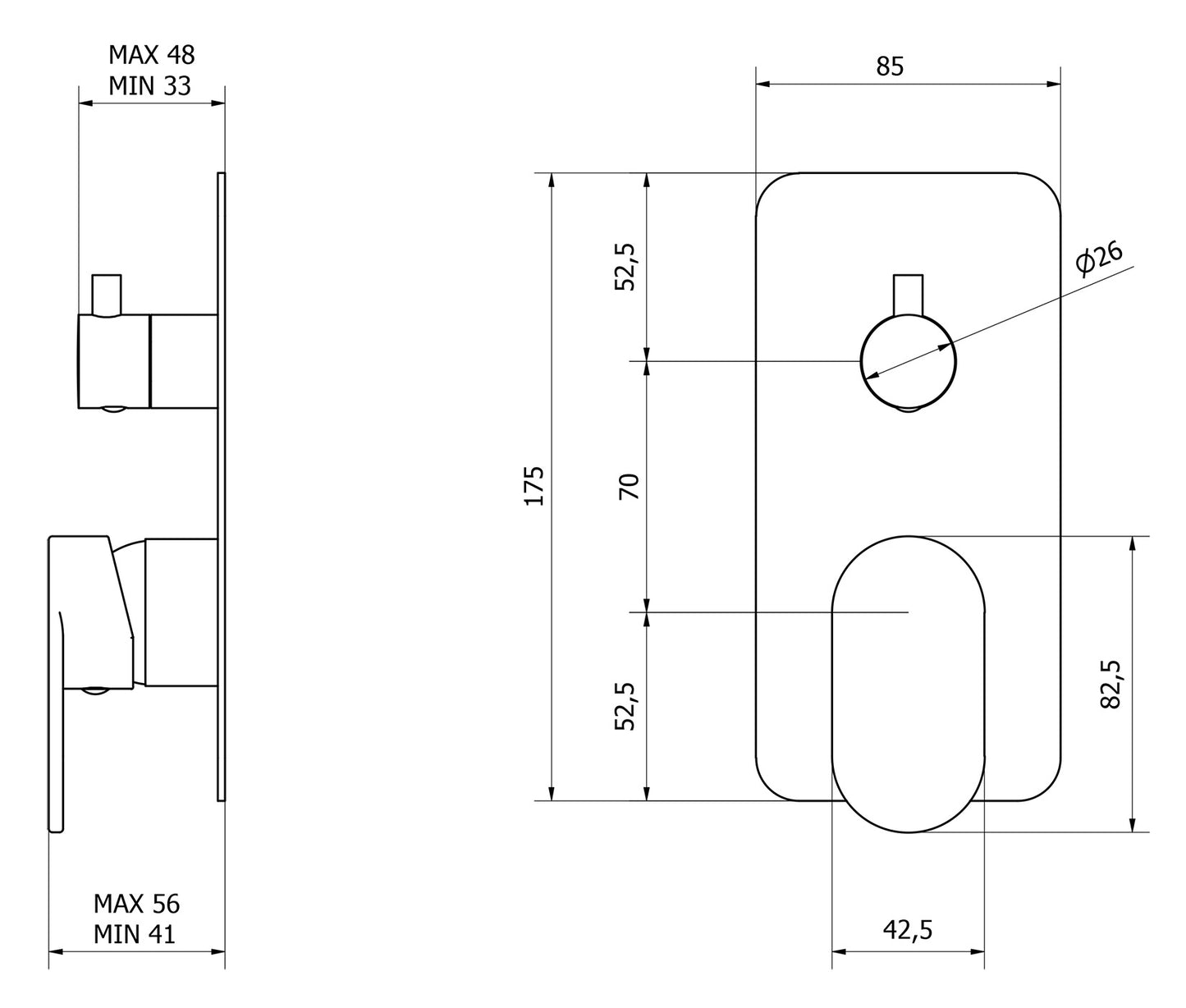 Miscelatore doccia incasso due vie completo marca IB rubinetti modello SuperBox rubinetteria rubinetto ottone cromato fontana finitura cromo rivenditore autorizzato campania arredamento qualità  garanzia 10 anni azienda certificata made in italy