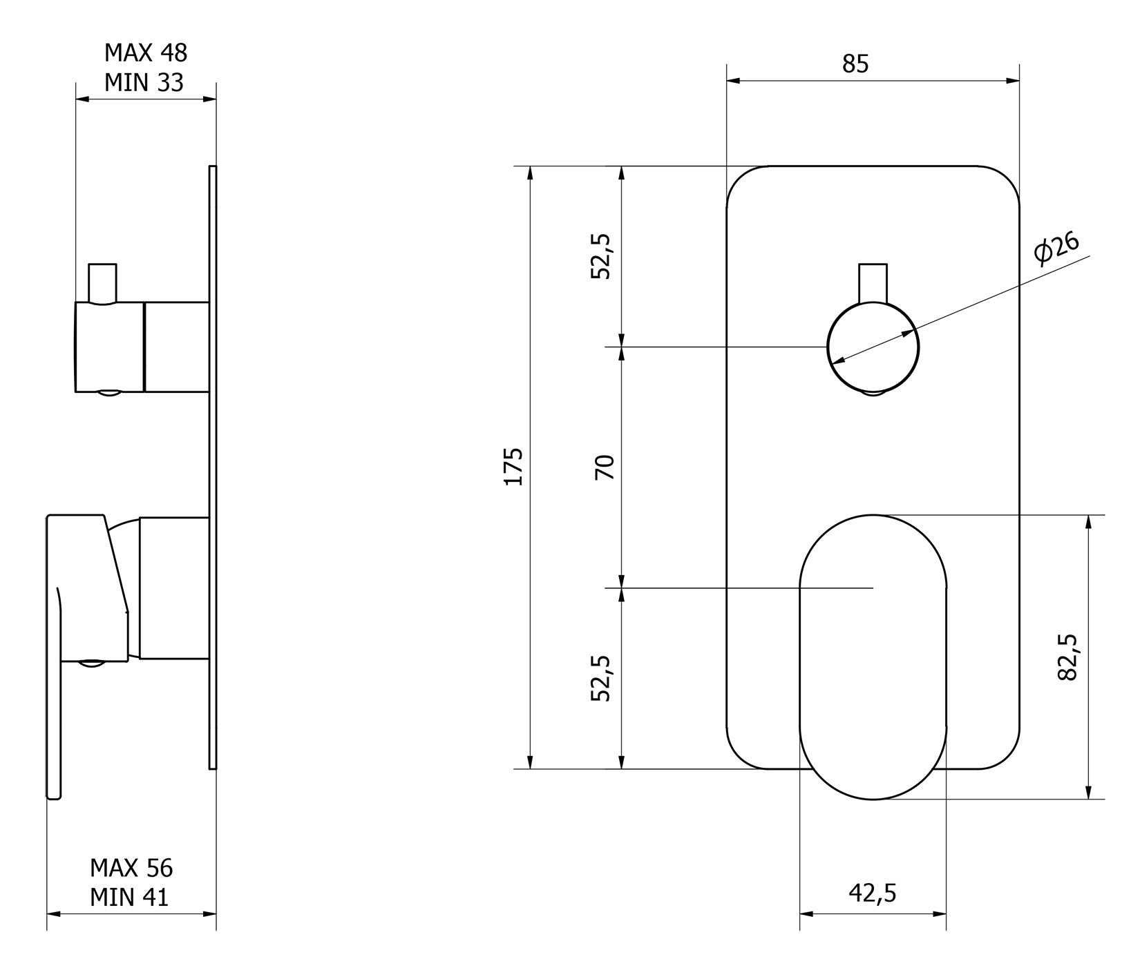Miscelatore doccia incasso due vie completo marca IB rubinetti modello SuperBox rubinetteria rubinetto ottone cromato fontana finitura cromo rivenditore autorizzato campania arredamento qualità  garanzia 10 anni azienda certificata made in italy