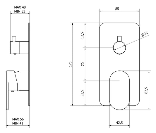 Miscelatore doccia incasso due vie completo marca IB rubinetti modello SuperBox rubinetteria rubinetto ottone cromato fontana finitura cromo rivenditore autorizzato campania arredamento qualità  garanzia 10 anni azienda certificata made in italy