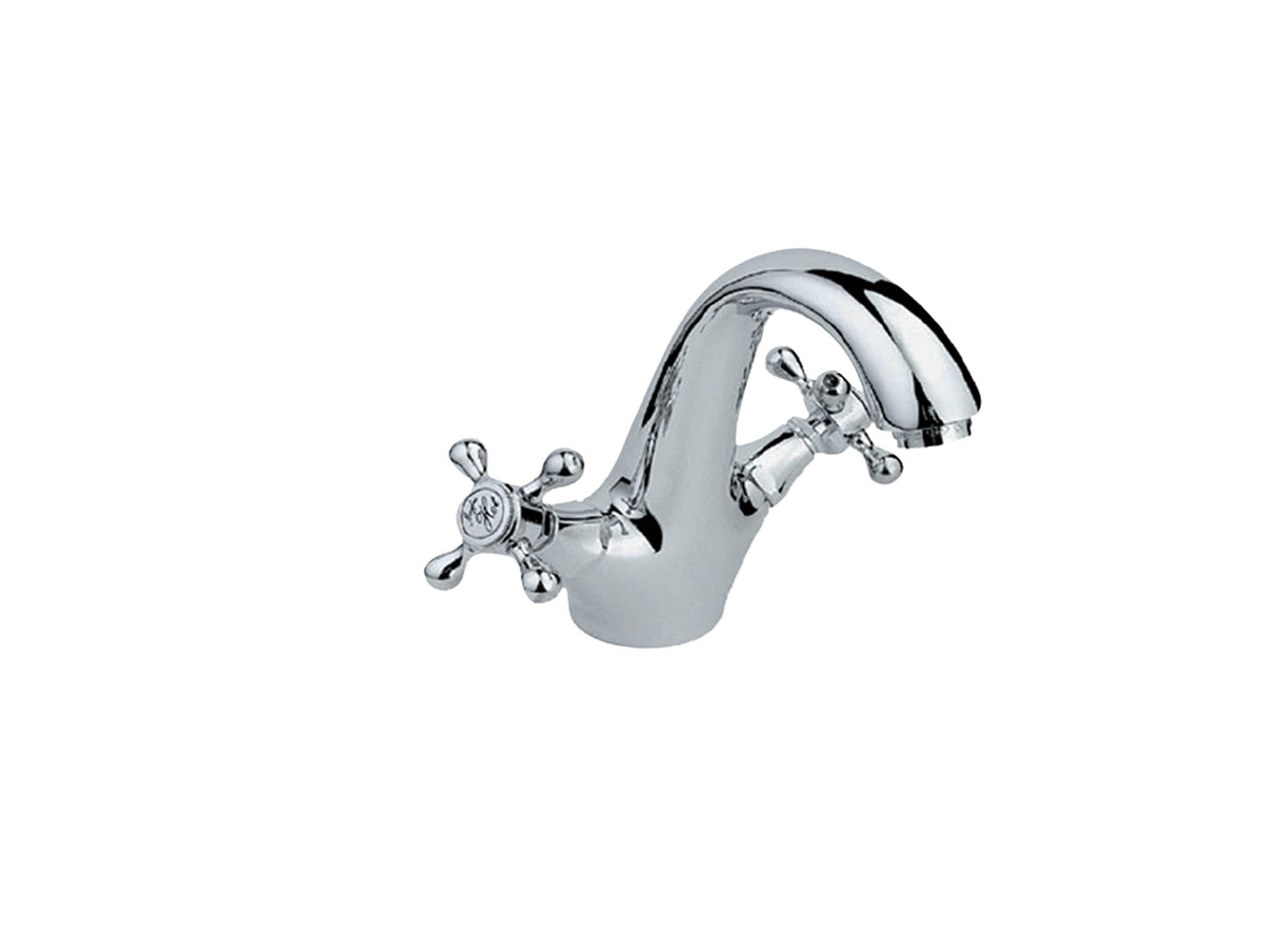 Miscelatore Monoforo Lavabo Piletta Scarico Automatico 1" 1/4" E Vitone Ceramico Duemmeggi Oxford Appoggio 1 Foro 2 Leve Manopole Stile Classico Materiale Ottone Finitura Cromata Lunghezza 119,5 mm Altezza 112 mm Made in Italy Garanzia 5 Anni