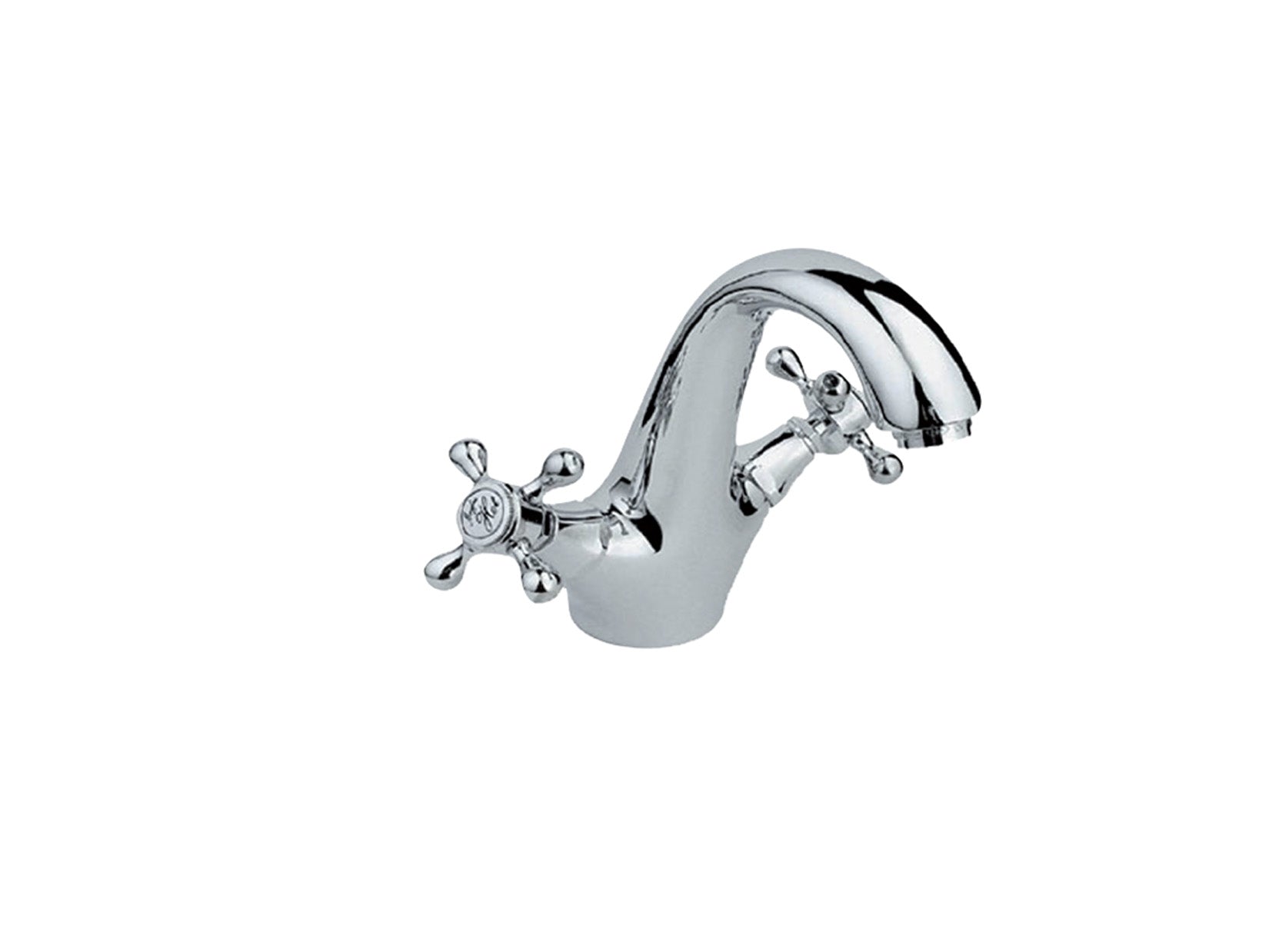 Miscelatore Monoforo Lavabo Piletta Scarico Automatico 1" 1/4" E Vitone Ceramico Duemmeggi Oxford Appoggio 1 Foro 2 Leve Manopole Stile Classico Materiale Ottone Finitura Cromata Lunghezza 119,5 mm Altezza 112 mm Made in Italy Garanzia 5 Anni