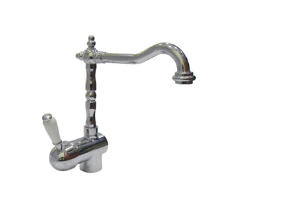 Monoforo Miscelatore Lavabo Senza Scarico con Vitone Ceramico Duemmeggi Oxford Ottone Finitura Cromata Lunghezza 195 mm Altezza 260 mm Made in Italy Garanzia 5 Anni