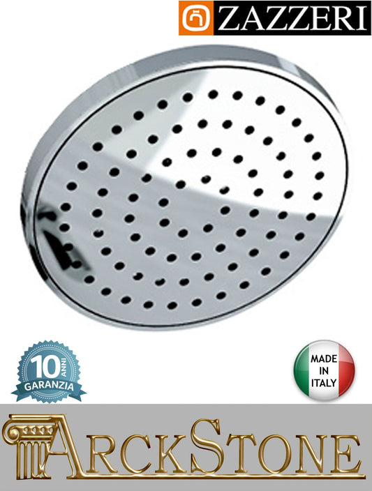 Soffione doccia Ø130 mm marca Zazzeri modello Ultra finitura ABS cromata parete soffitto muro anticalcare acqua arredamento casa home arredo bagno azienda certificata garanzia 10 anni qualità made in italy