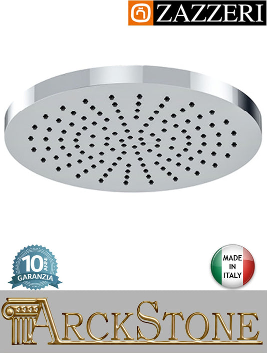 Soffione doccia Ø200 mm marca Zazzeri modello Ultra finitura ABS cromata parete soffitto muro anticalcare acqua arredamento casa home arredo bagno azienda certificata garanzia 10 anni qualità made in italy