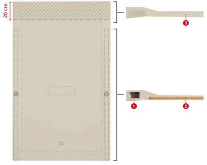 Novellini Custom Piatto Doccia Dimensione 140x80 Altezza Spessore 3,5 cm Colore Beige Installazione Appoggio Filo Pavimento Sagomabile Superficie Liscia Materiale Metacrilato Compreso Piletta Scarico e Copri Piletta