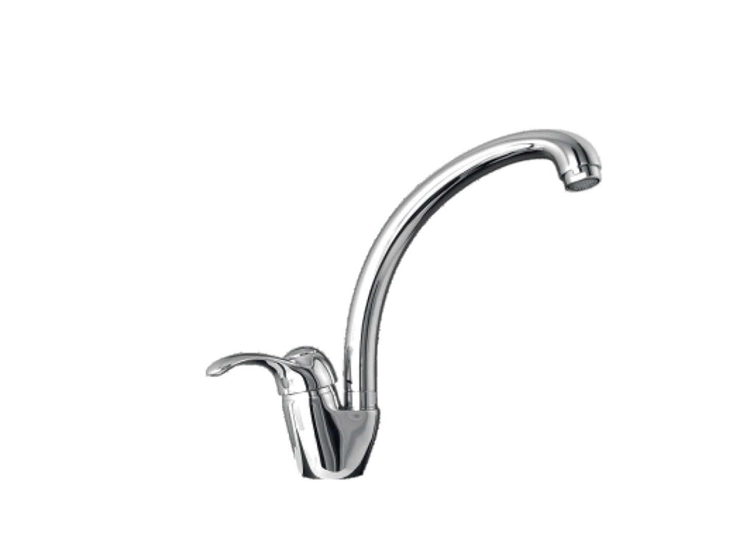 Miscelatore Lavello Cucina Lavatoio Lavapanni Canna Snodata Alta Duemmeggi Zeta Appoggio Monoforo 1 Foro 1 Leva Monocomando Manopola Stile Classico Materiale Ottone Finitura Cromata Made in Italy Garanzia 5 Anni